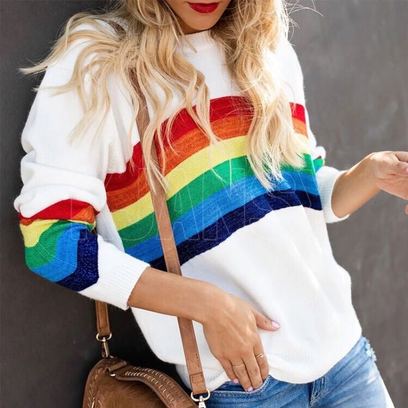KJANSY Tops - Rainbow Sweater Top